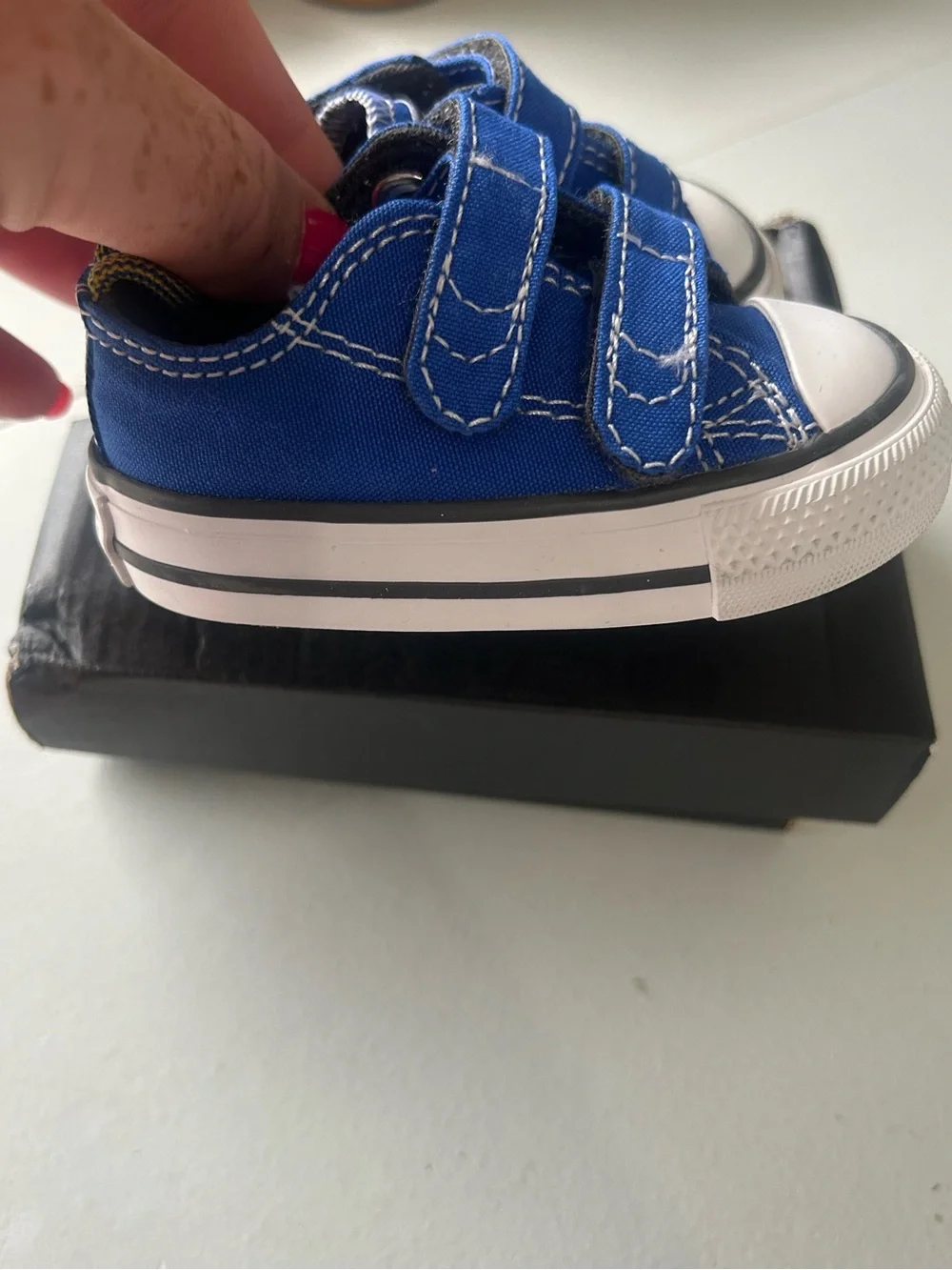 Converse Kids Royal Blue Canvas Velcro Sneakers